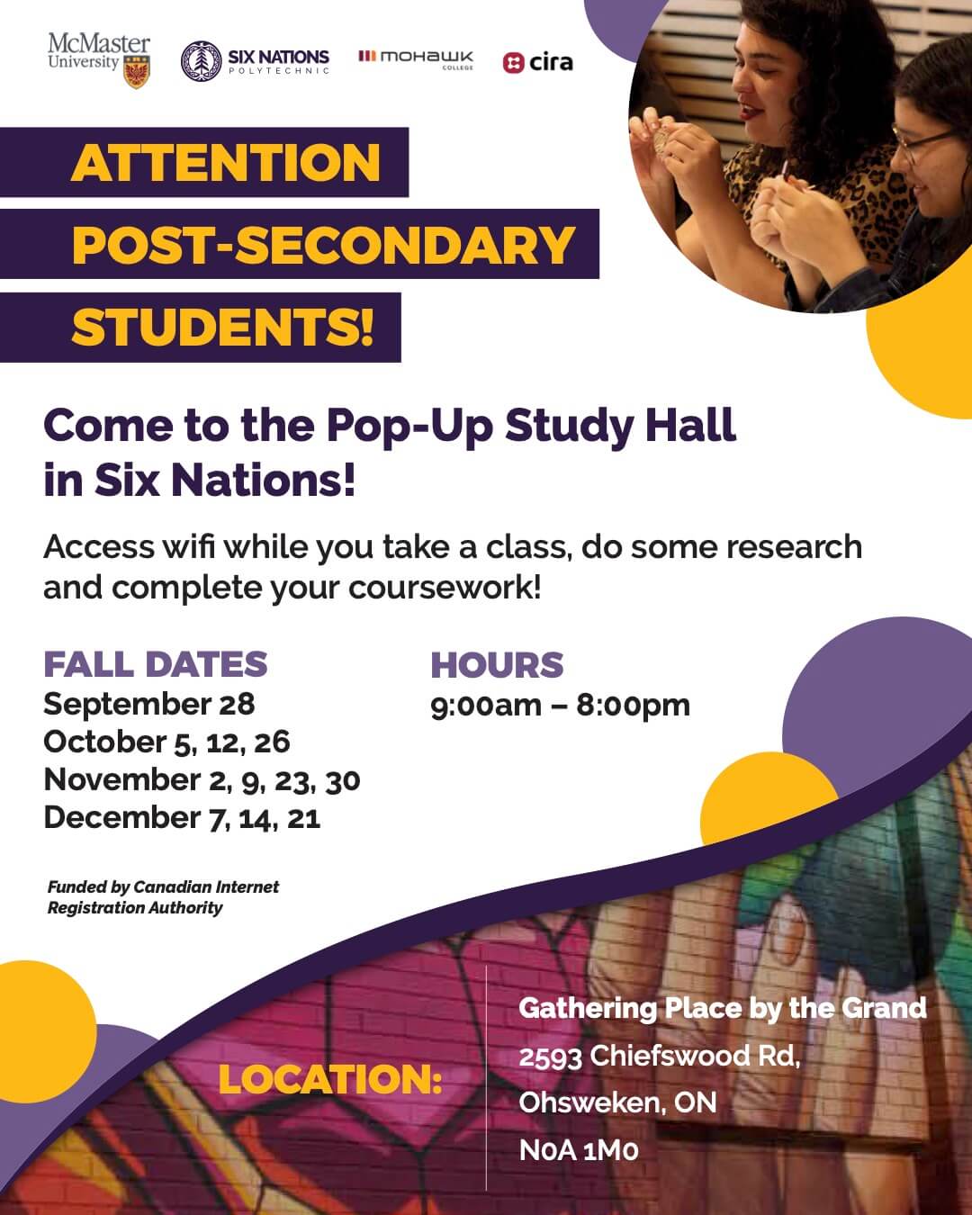 Fall 2022 Pop Up Study Hall Indigenous Student Services McMaster Fall 2022 Pop Up Study Hall Indigenous Student Services McMaster